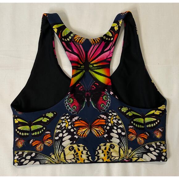Women's Butterfly Print Racerback Sport Bra Size Small - Picture 2 of 2